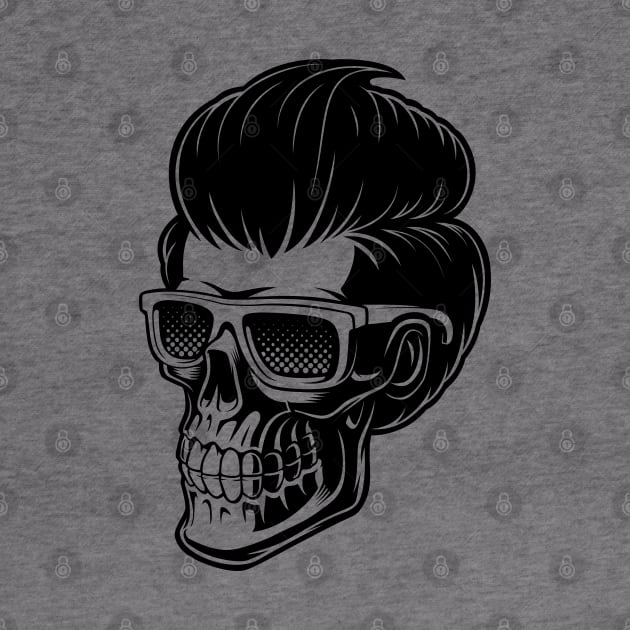 hipster barber skull by Wisdom-art